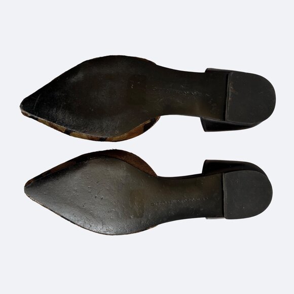 Banana Republic Womens D'Orsay Flats Sz 7 Camo Calf Hair Pointed Toe - Picture 6 of 8